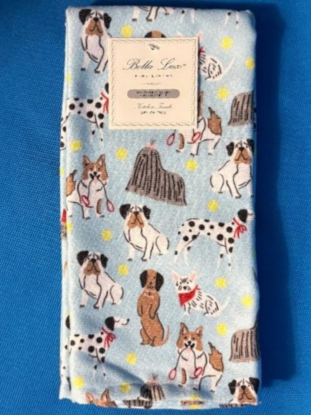 NEW TOWEL SET DOGS BULLDOG DACHSHUND CORGI TERRIER LHASA APSO SHIH TZU DALMATION
